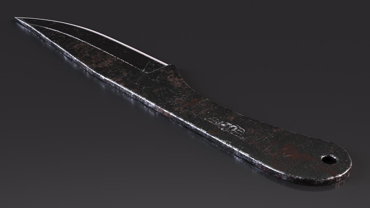 Fling Throwing Knife Old 3D model