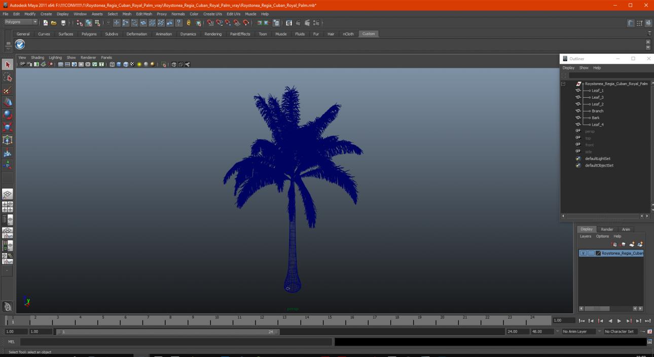 Roystonea Regia Cuban Royal Palm 3D