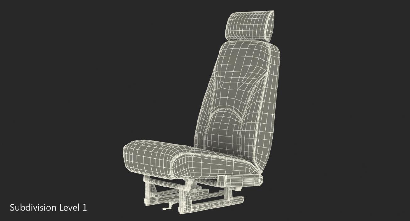 3D model Light Airplane Pilot Seat