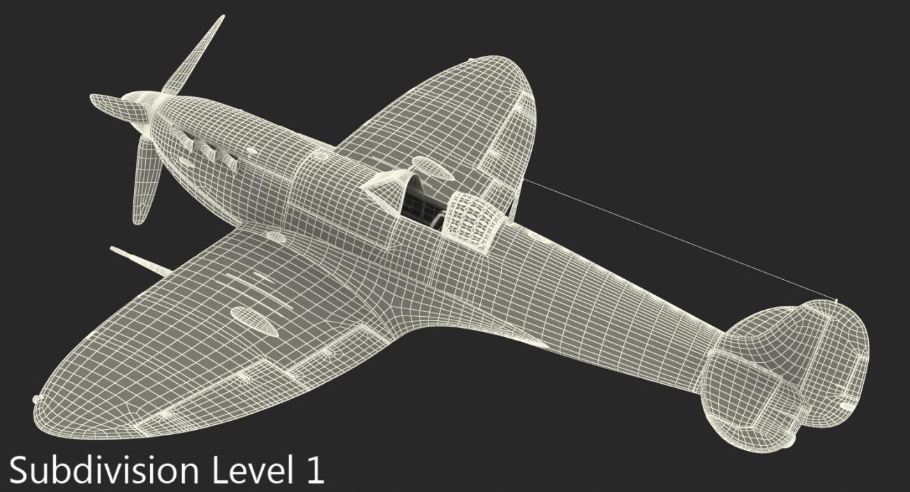 Supermarine Spitfire Rigged 3D