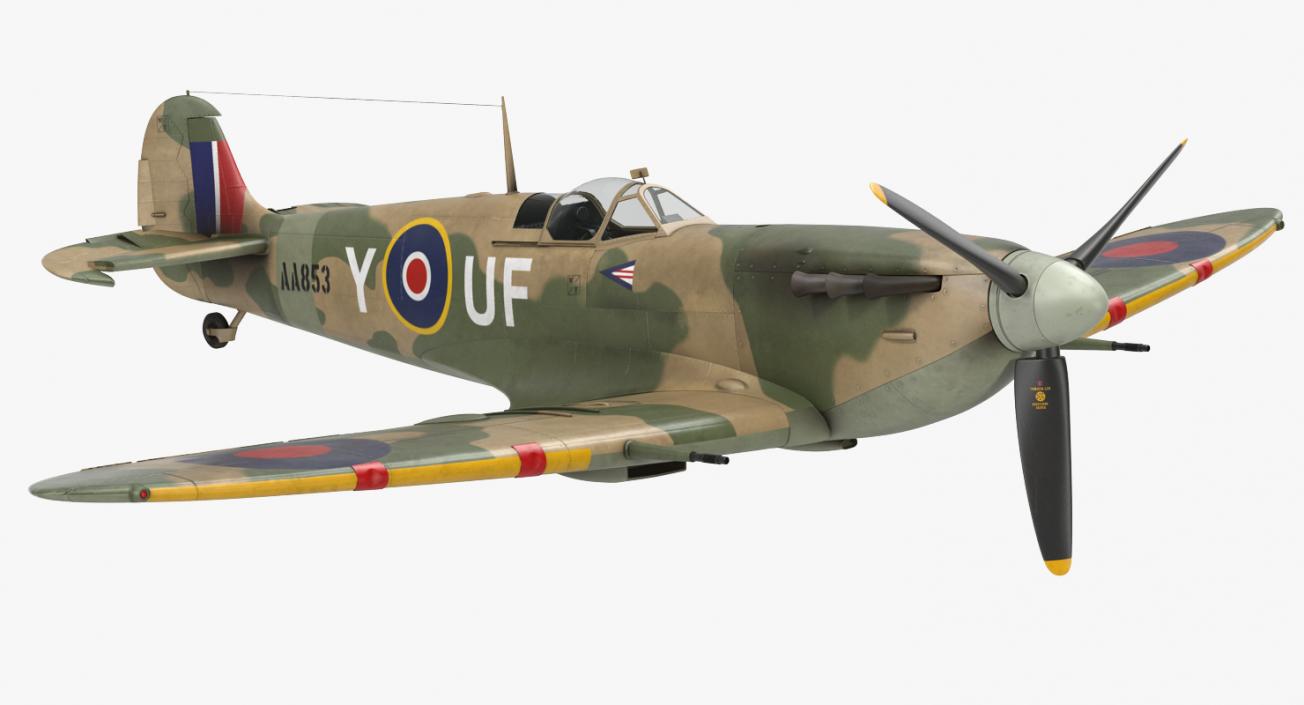 Supermarine Spitfire Rigged 3D