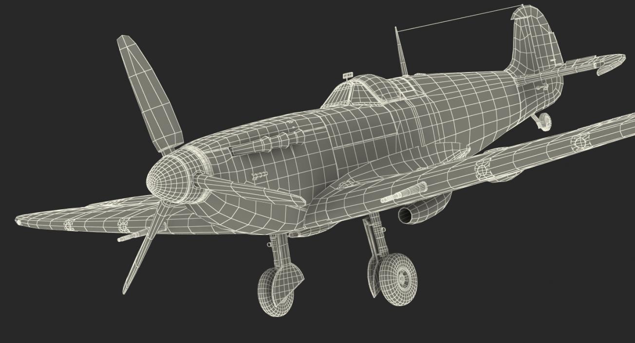 Supermarine Spitfire Rigged 3D