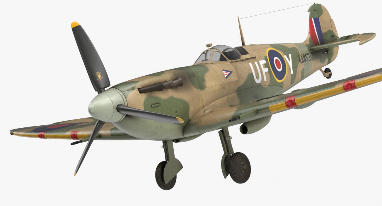 Supermarine Spitfire Rigged 3D