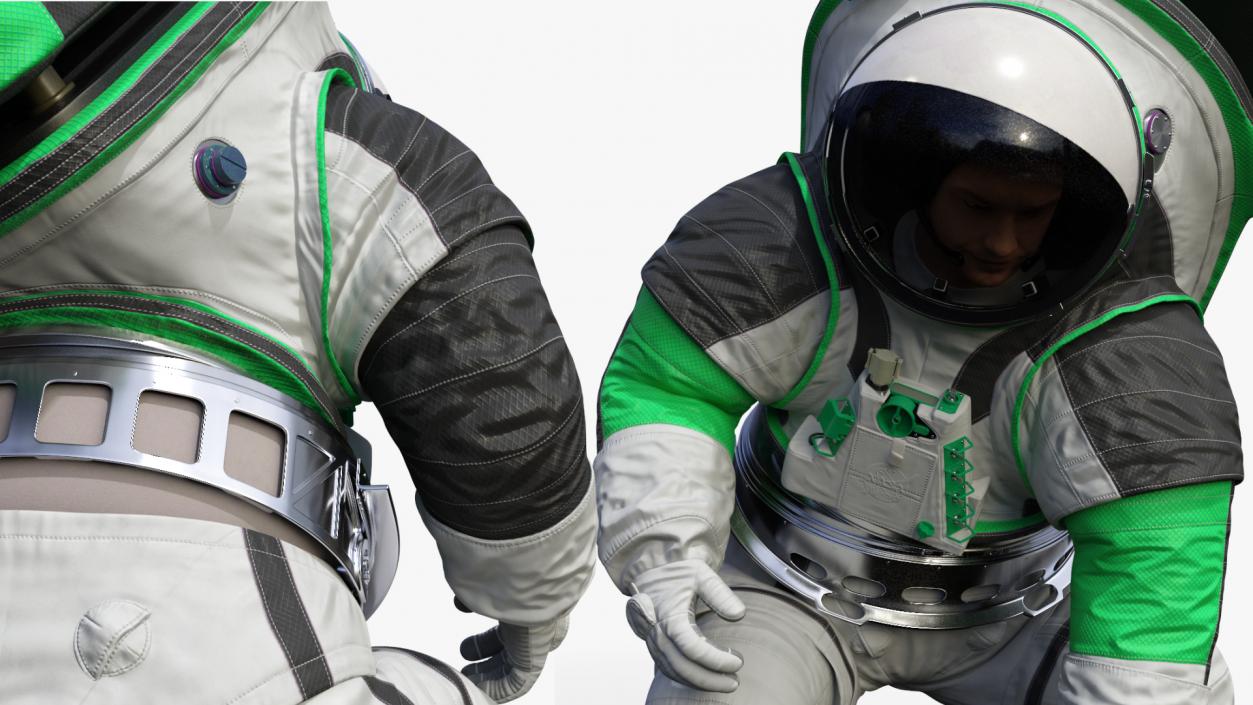 3D model Astronaut Wearing xEMU Working Pose