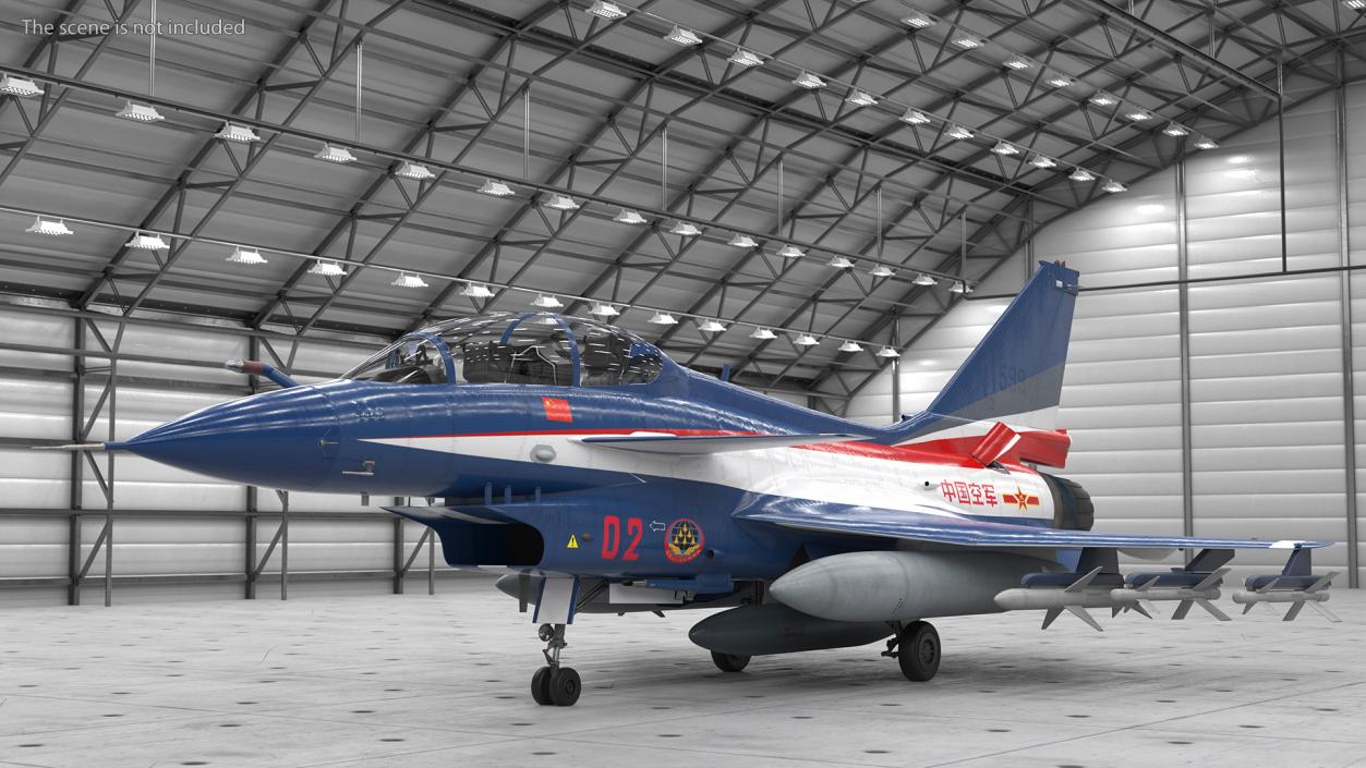 3D Chengdu J10 S Aerobatic Team Fighter Jet Armed