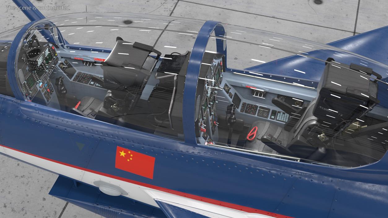 3D Chengdu J10 S Aerobatic Team Fighter Jet Armed