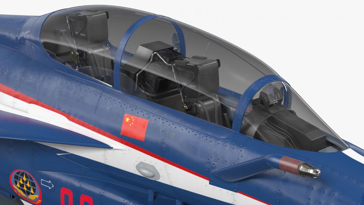 3D Chengdu J10 S Aerobatic Team Fighter Jet Armed