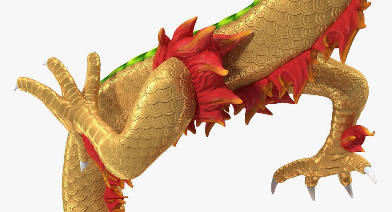 3D model Colorful Chinese Dragon Rigged