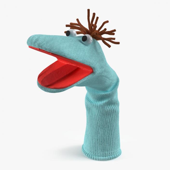 3D Sock Puppet Boy Blue Rigged for Maya