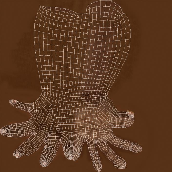 3D model Afro American Man Hands Rigged