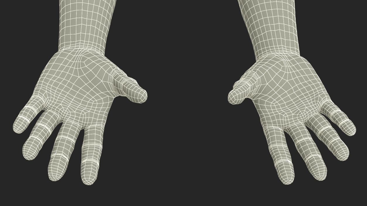 3D model Afro American Man Hands Rigged