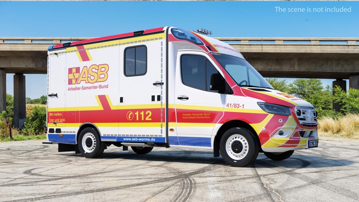 ASB Mercedes Sprinter Ambulance Simple Interior 3D