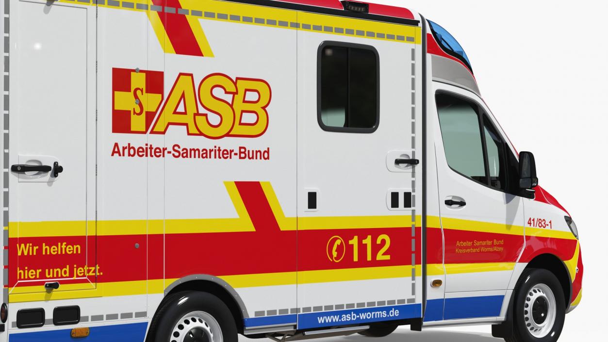 ASB Mercedes Sprinter Ambulance Simple Interior 3D