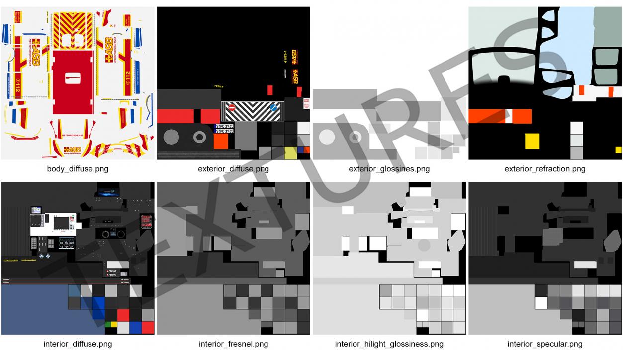 ASB Mercedes Sprinter Ambulance Simple Interior 3D