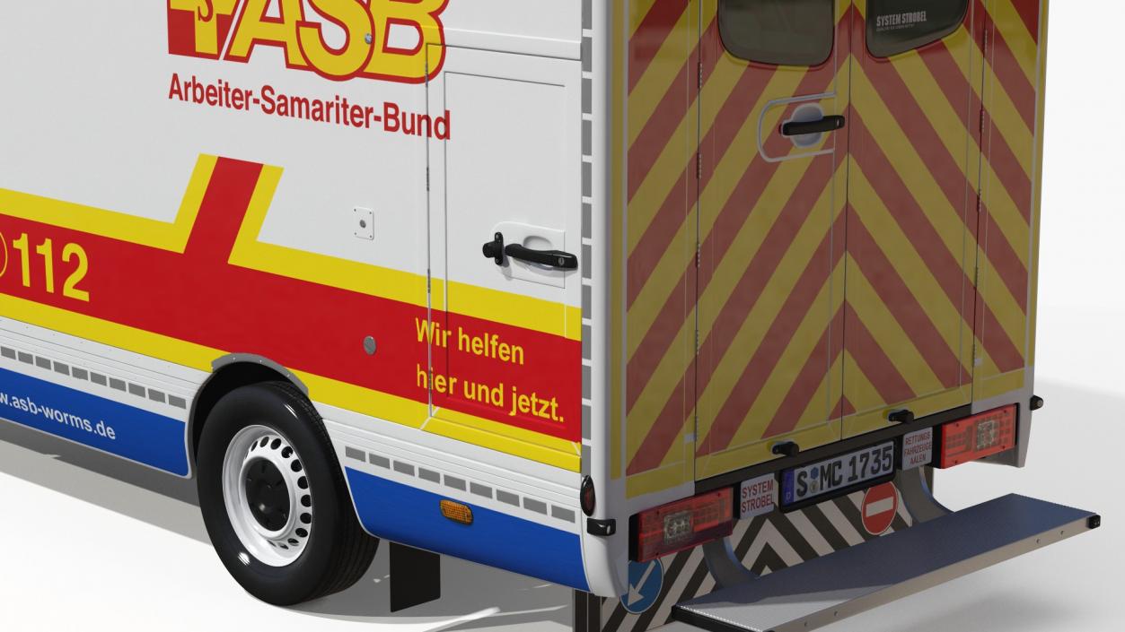 ASB Mercedes Sprinter Ambulance Simple Interior 3D