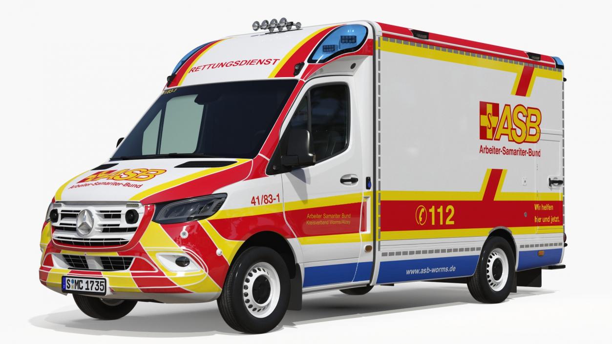 ASB Mercedes Sprinter Ambulance Simple Interior 3D