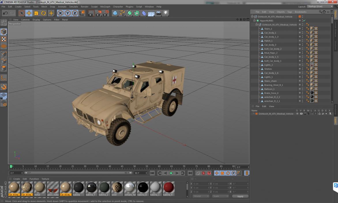 Oshkosh M-ATV Medical Vehicle 3D model