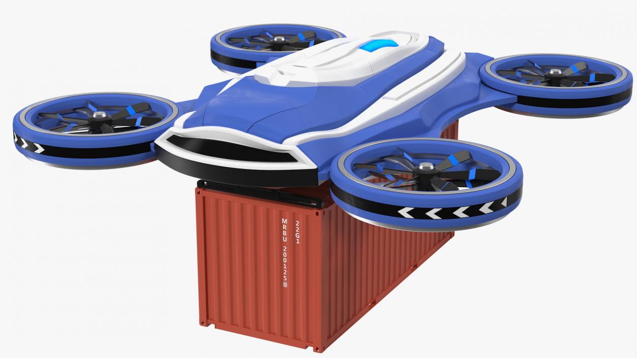 3D model Heavy Duty Cargo Quadrocopter Drone