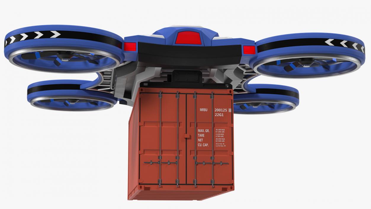 3D model Heavy Duty Cargo Quadrocopter Drone