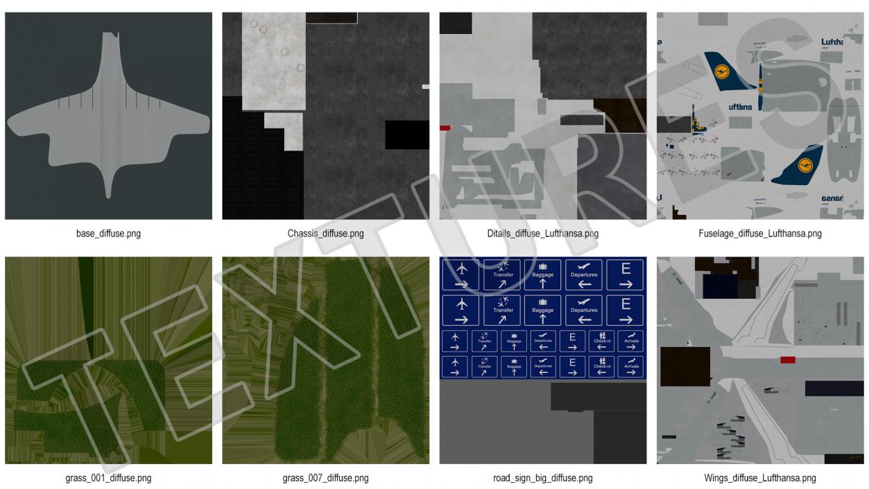 3D Airport Infrastructure With Aircraft