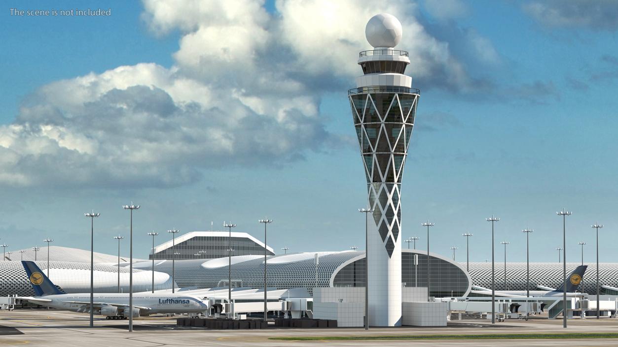 3D Airport Infrastructure With Aircraft