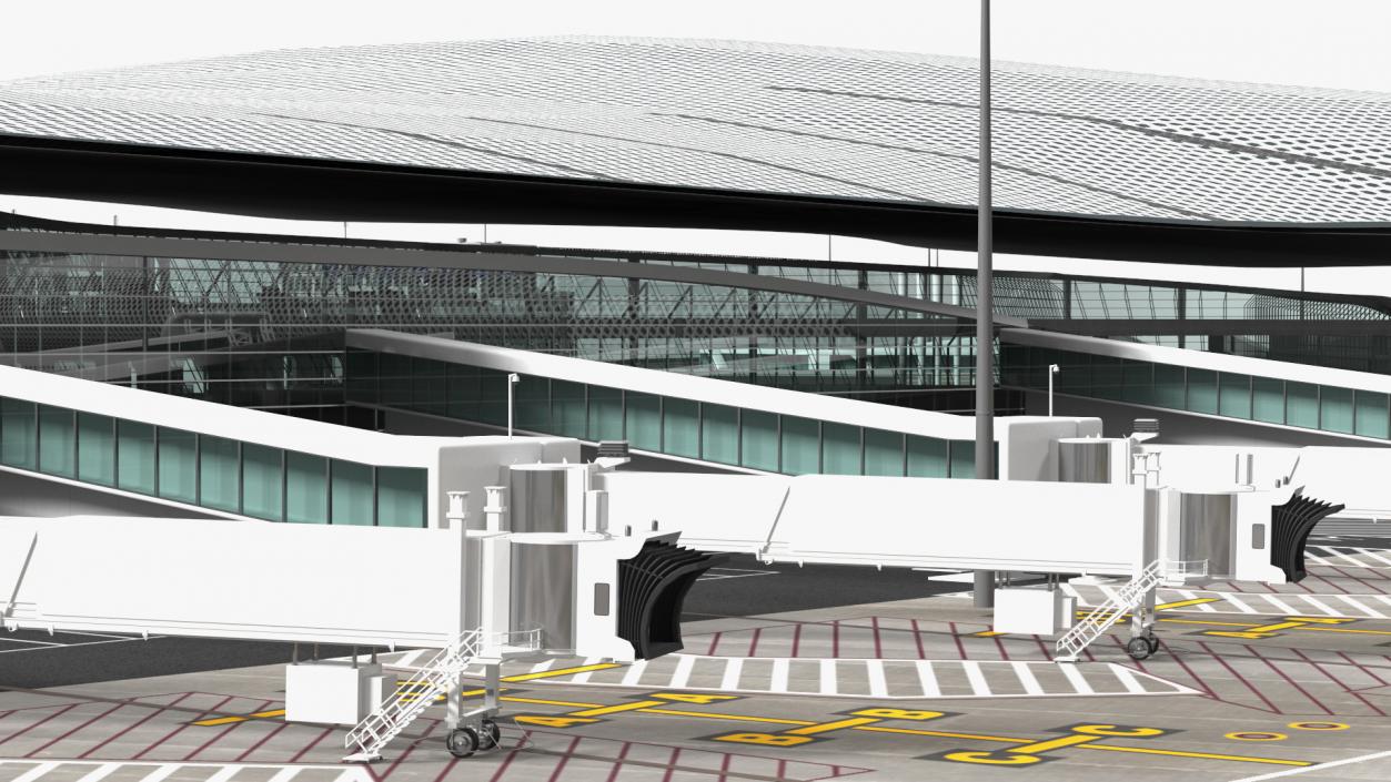 3D Airport Infrastructure With Aircraft