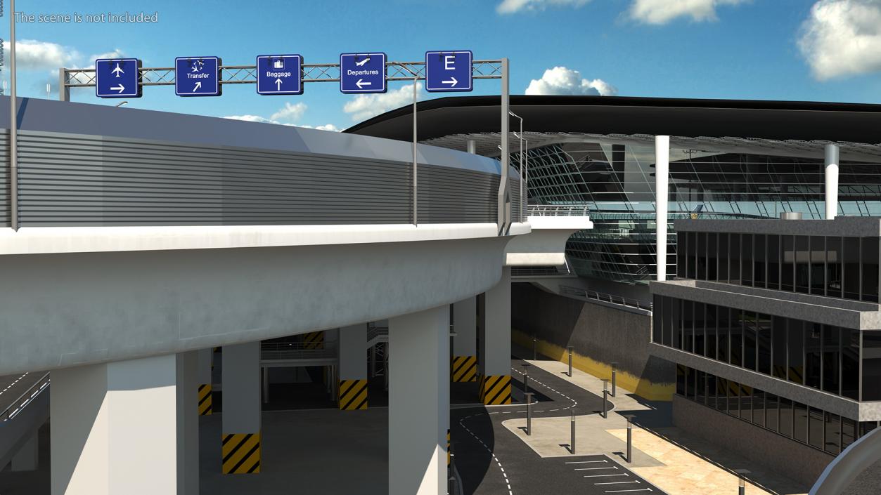 3D Airport Infrastructure With Aircraft