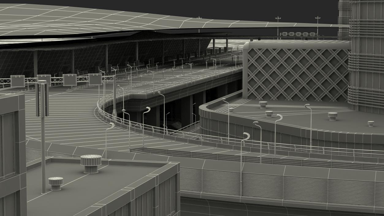 3D Airport Infrastructure With Aircraft