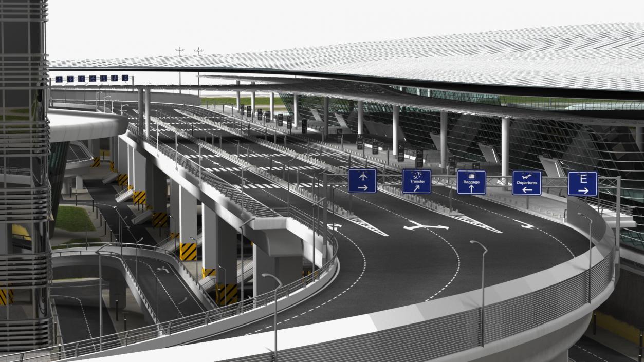 3D Airport Infrastructure With Aircraft