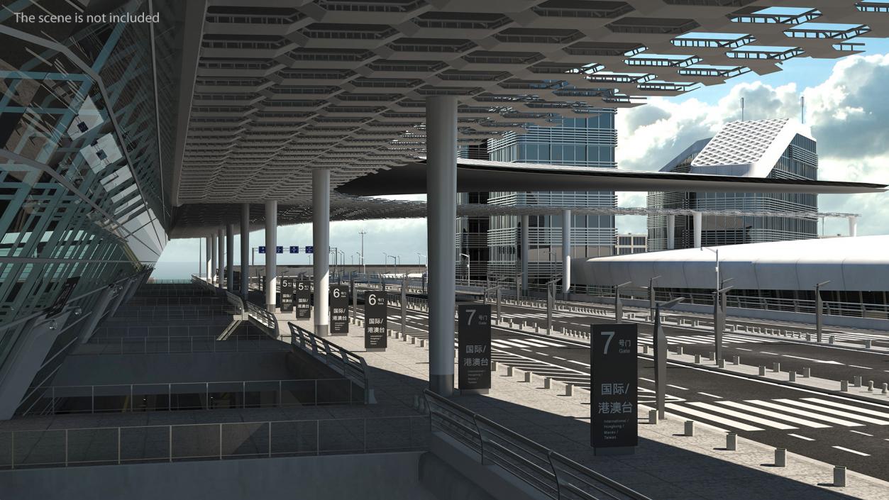 3D Airport Infrastructure With Aircraft