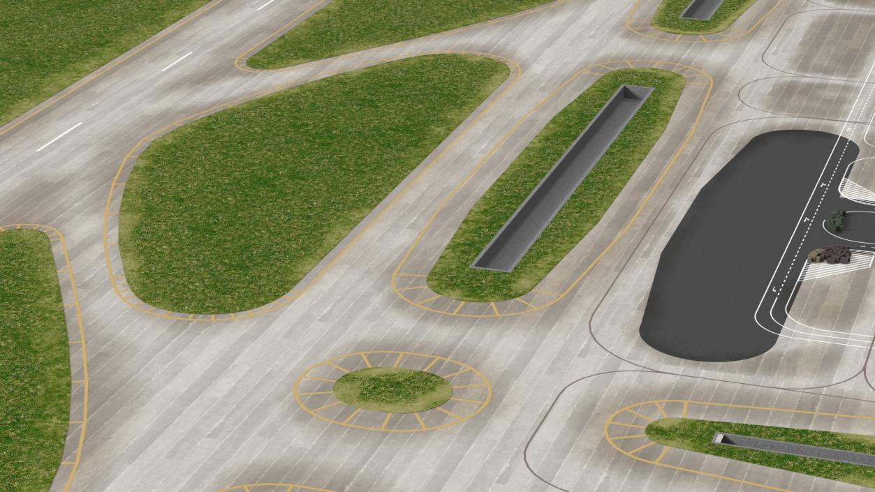 3D Airport Infrastructure With Aircraft