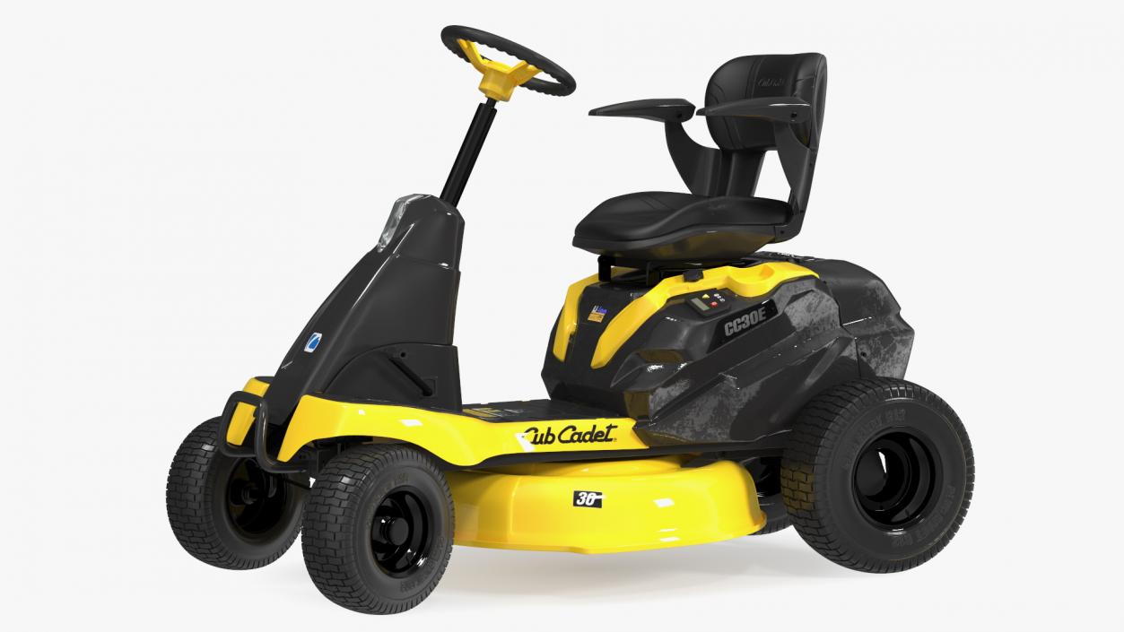 Electric Riding Lawn Mower Cub Cadet CC30E Rigged 3D model