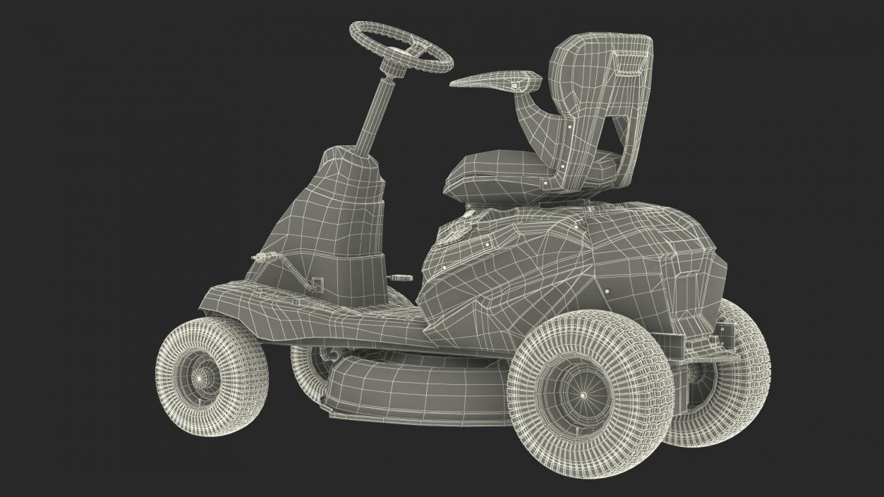 Electric Riding Lawn Mower Cub Cadet CC30E Rigged 3D model