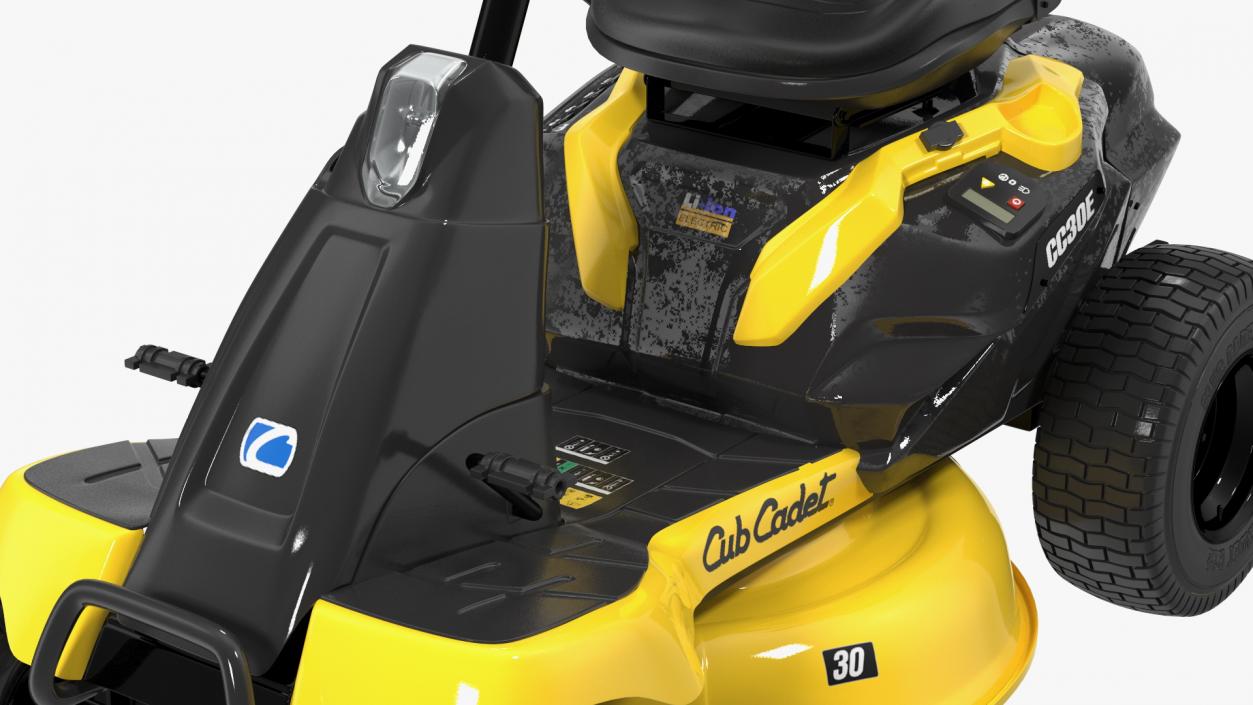 Electric Riding Lawn Mower Cub Cadet CC30E Rigged 3D model