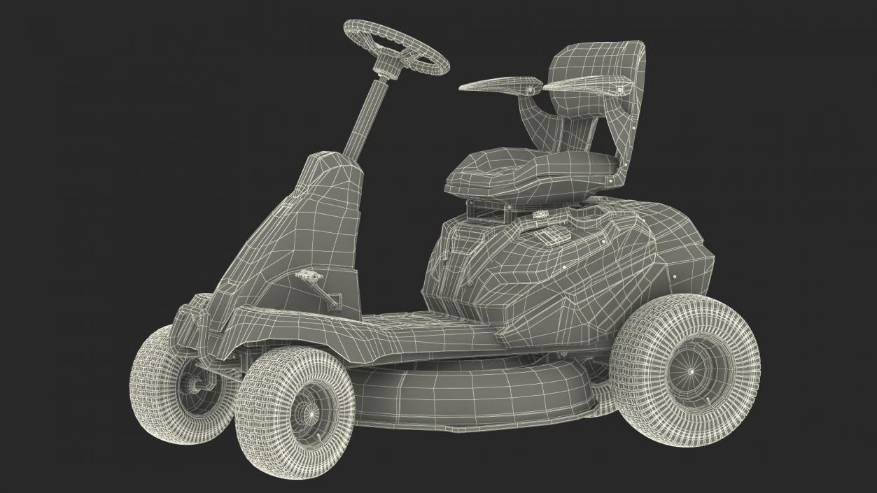 Electric Riding Lawn Mower Cub Cadet CC30E Rigged 3D model