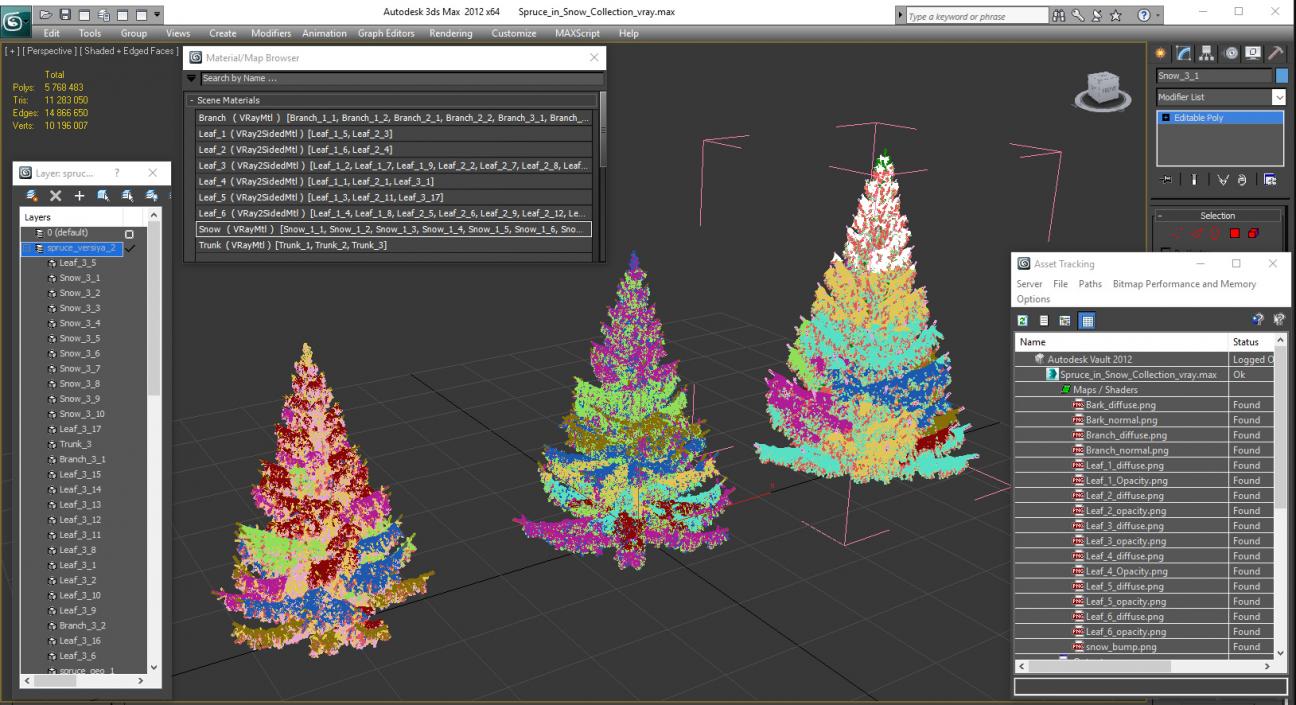 3D model Spruce in Snow Collection