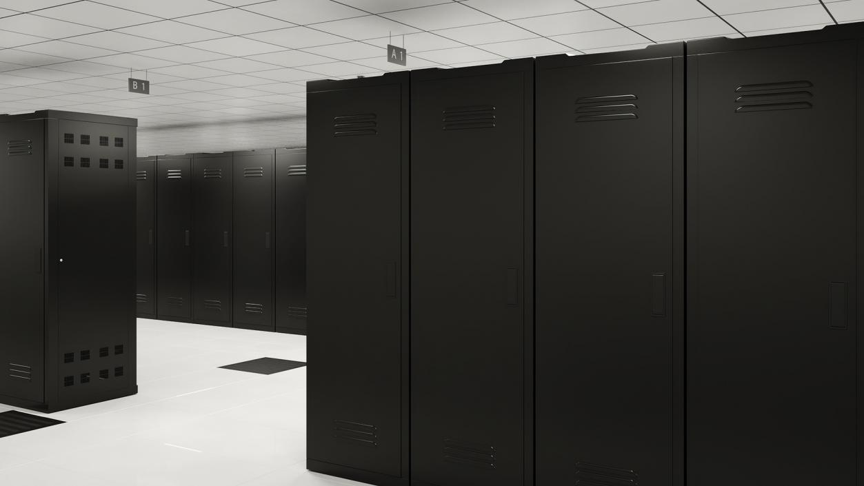 3D model Server Room No Light