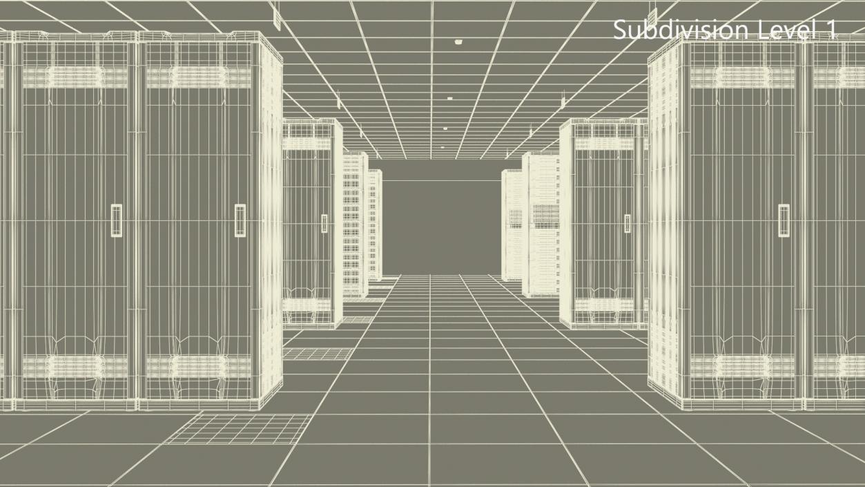 3D model Server Room No Light