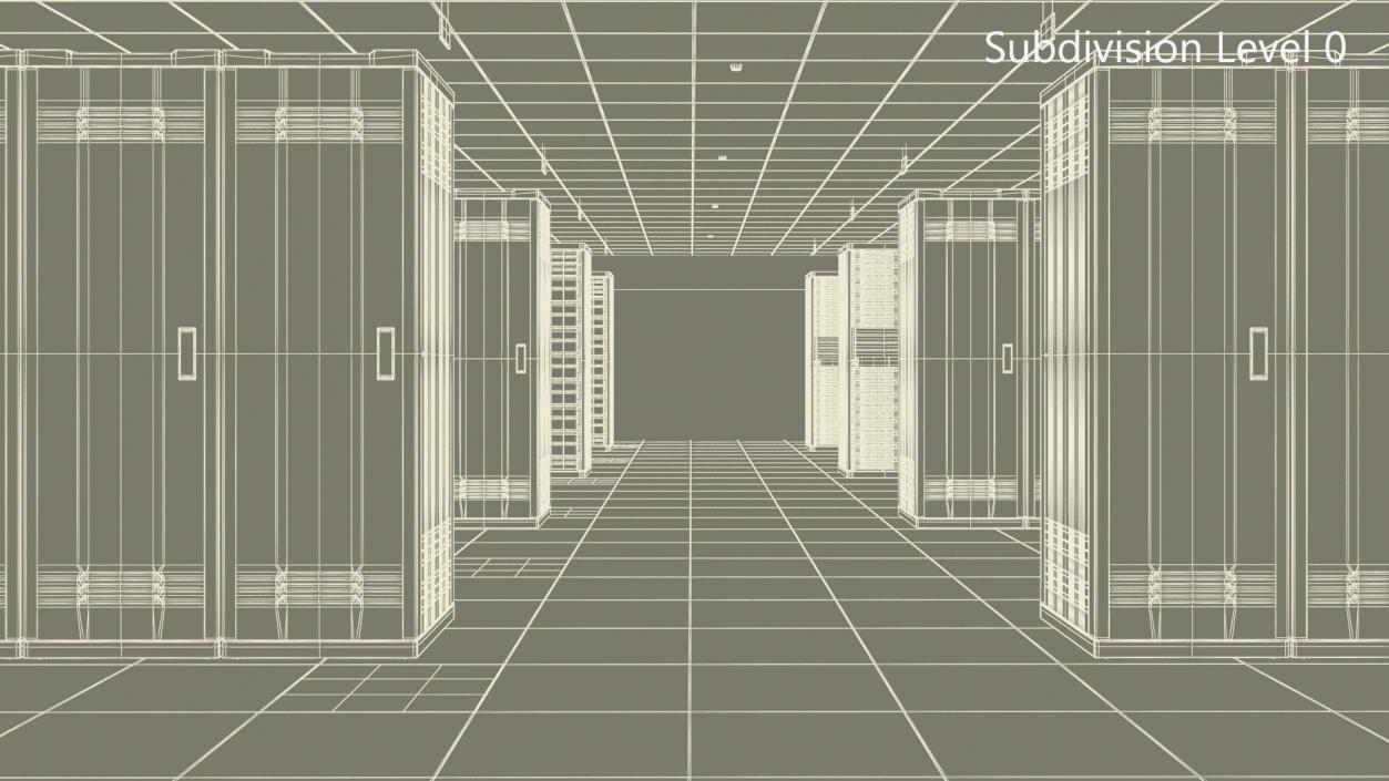 3D model Server Room No Light