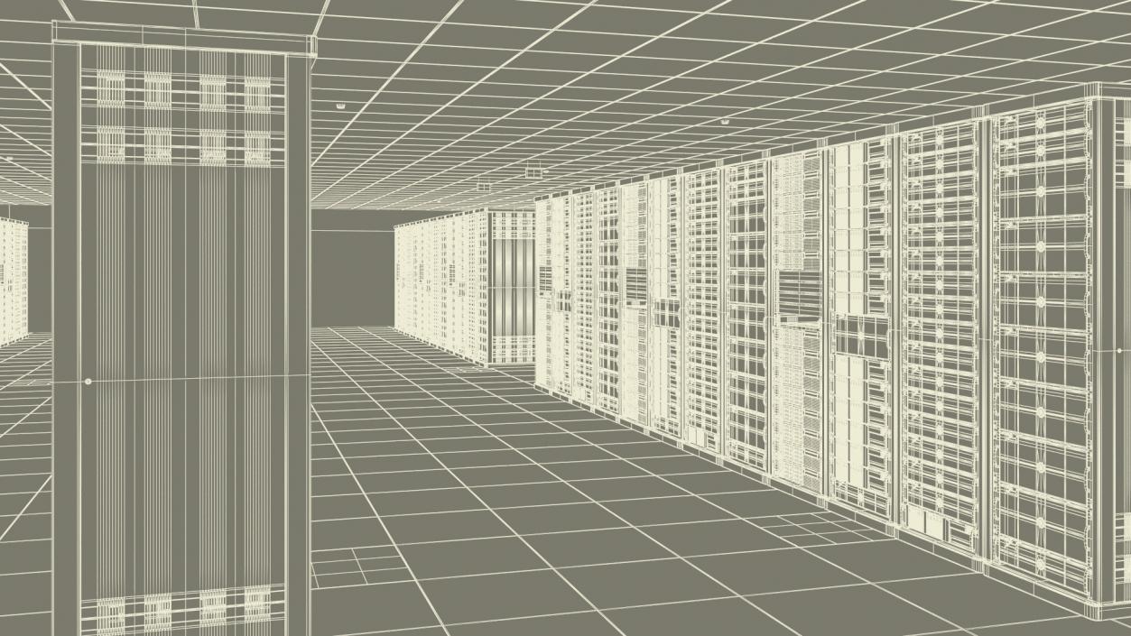 3D model Server Room No Light