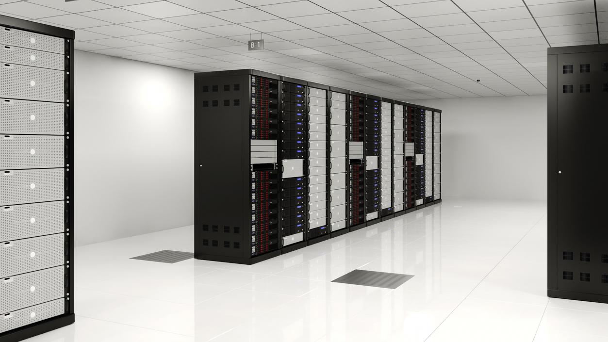 3D model Server Room No Light