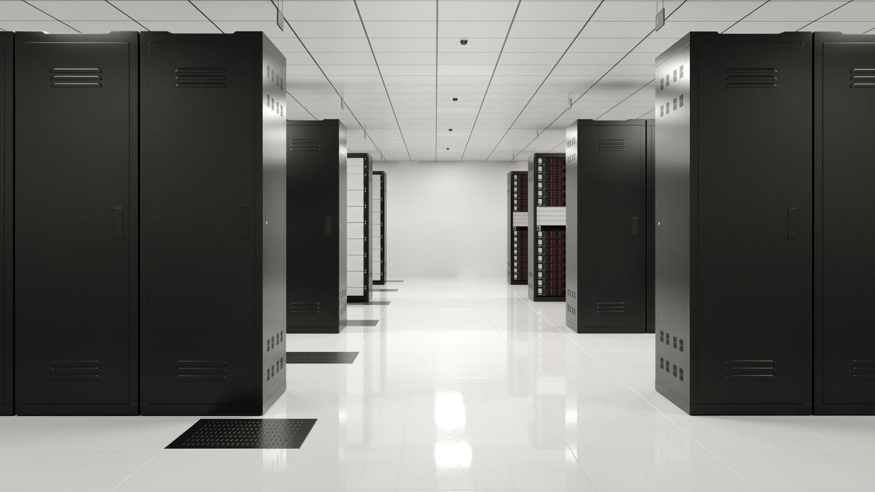 3D model Server Room No Light