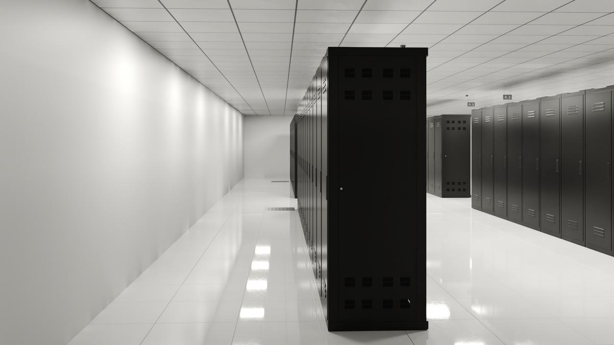 3D model Server Room No Light