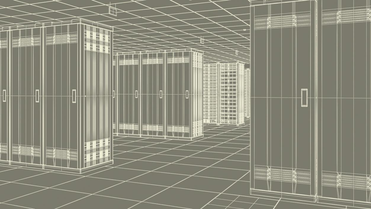 3D model Server Room No Light