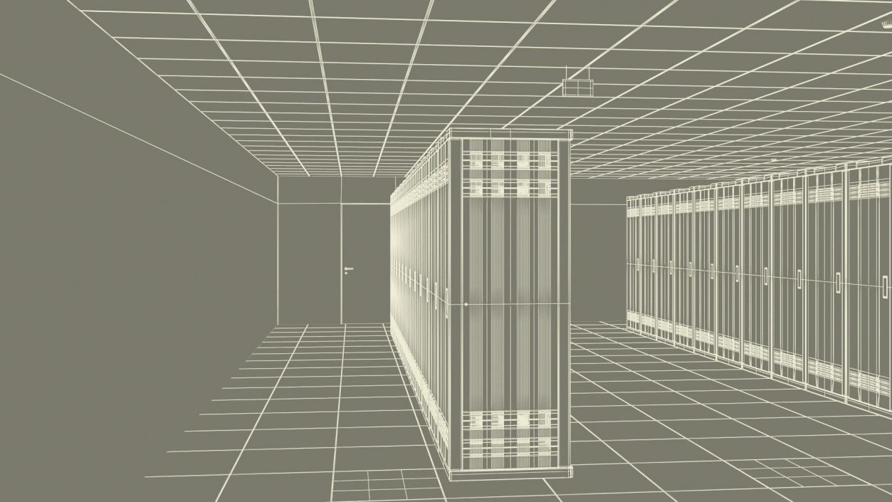 3D model Server Room No Light