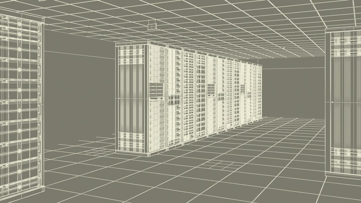 3D model Server Room No Light