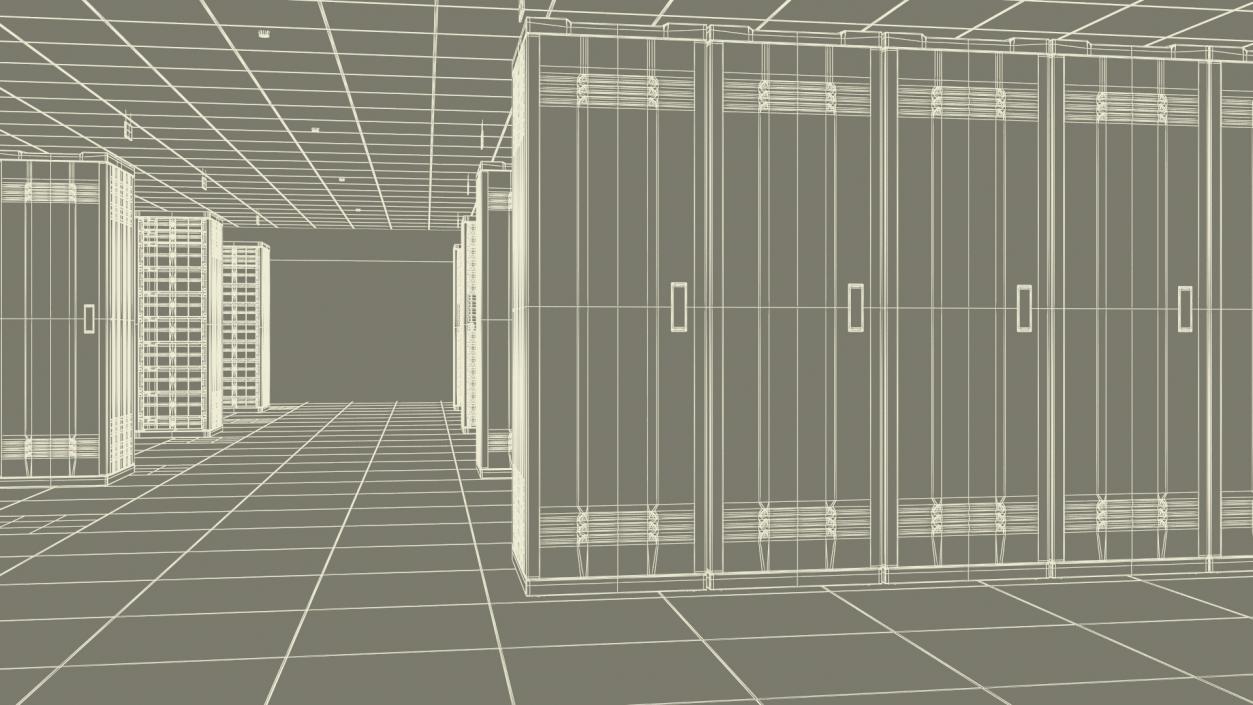 3D model Server Room No Light