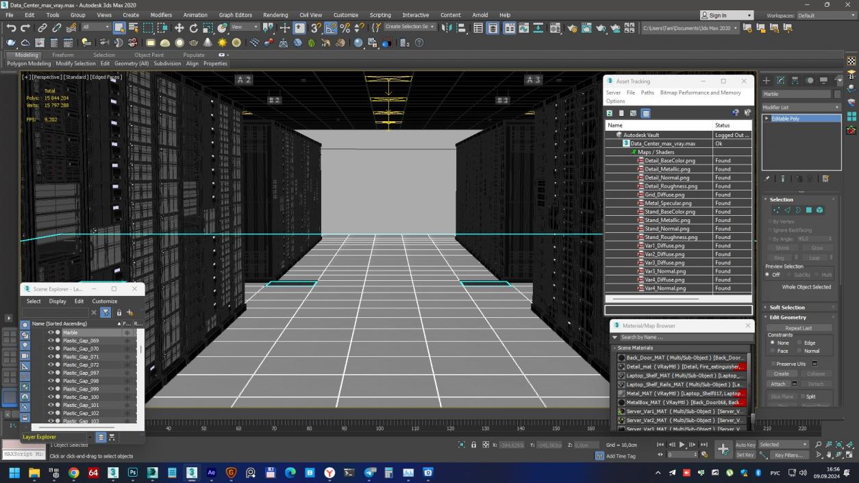 3D model Server Room No Light