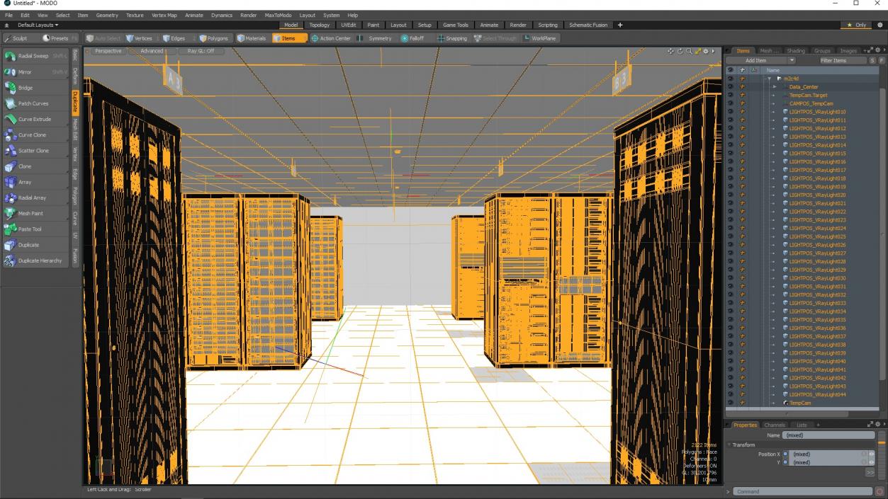 3D model Server Room No Light