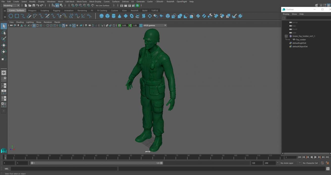 Green Toy Soldier 3D